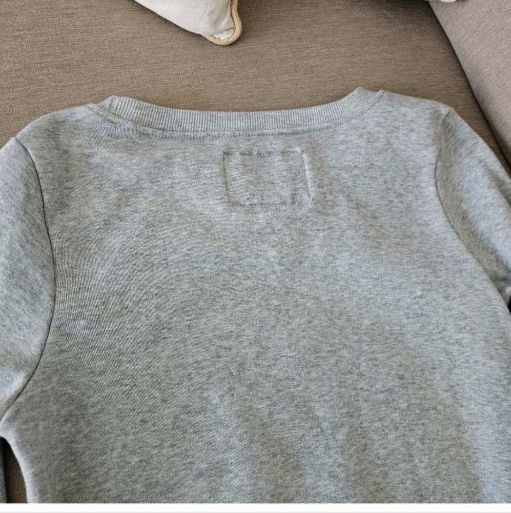 Christmas sweater Small gray merry pugmas crew neck  fleece lined - Picture 8 of 11